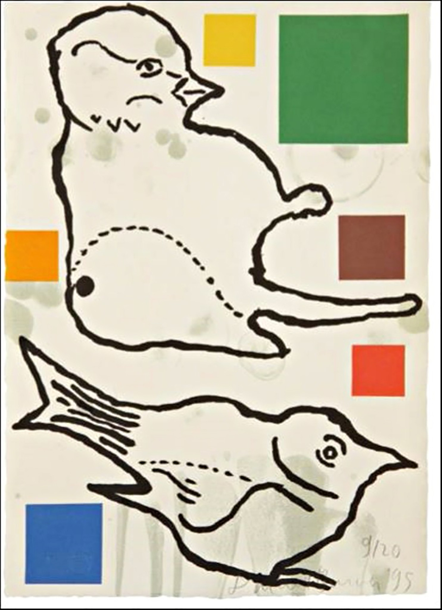 Donald Baechler, Birds 1995 - Alpha 137 Gallery