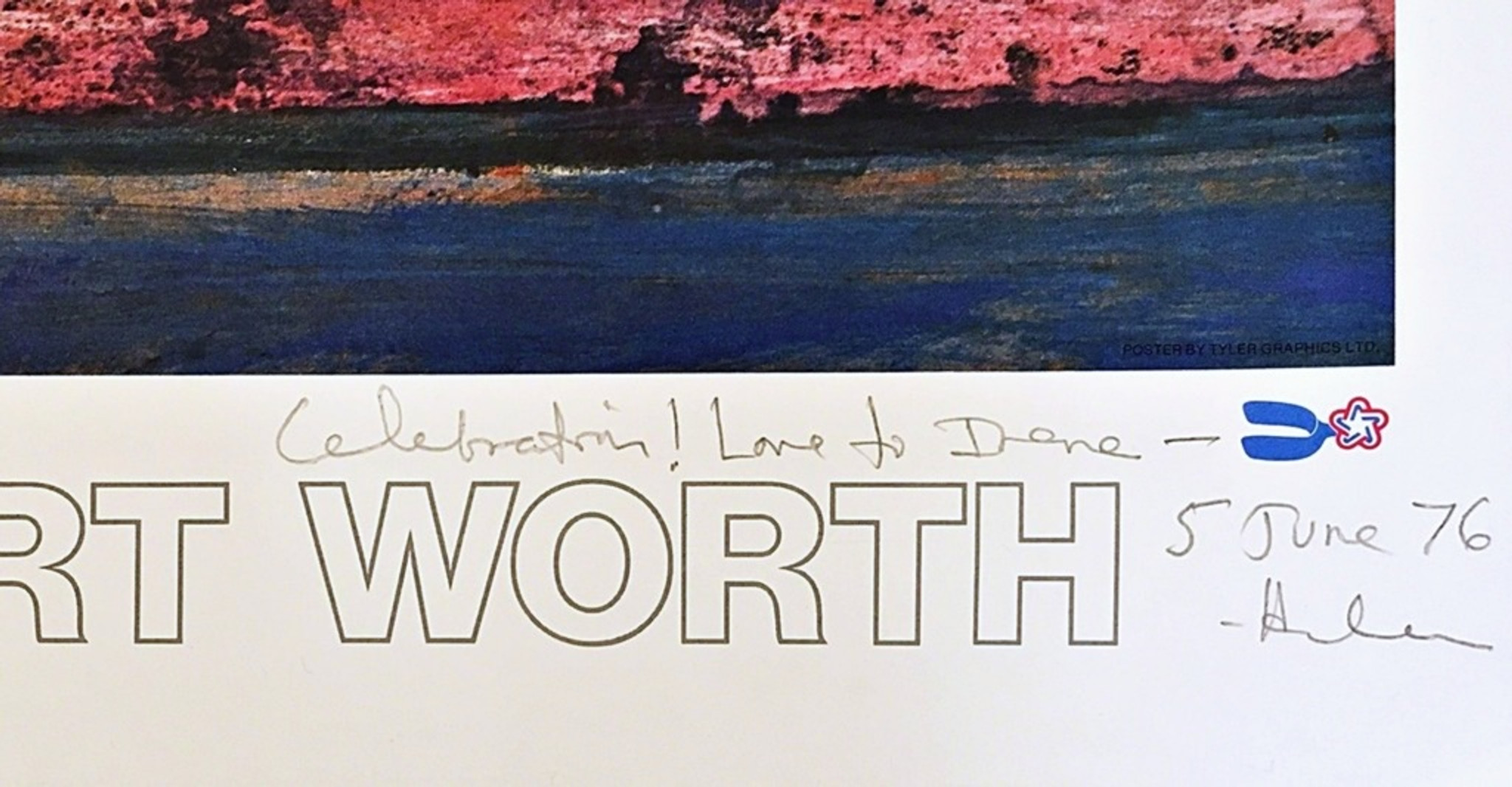 HELEN FRANKENTHALER Celebration '76 (Hand signed twice