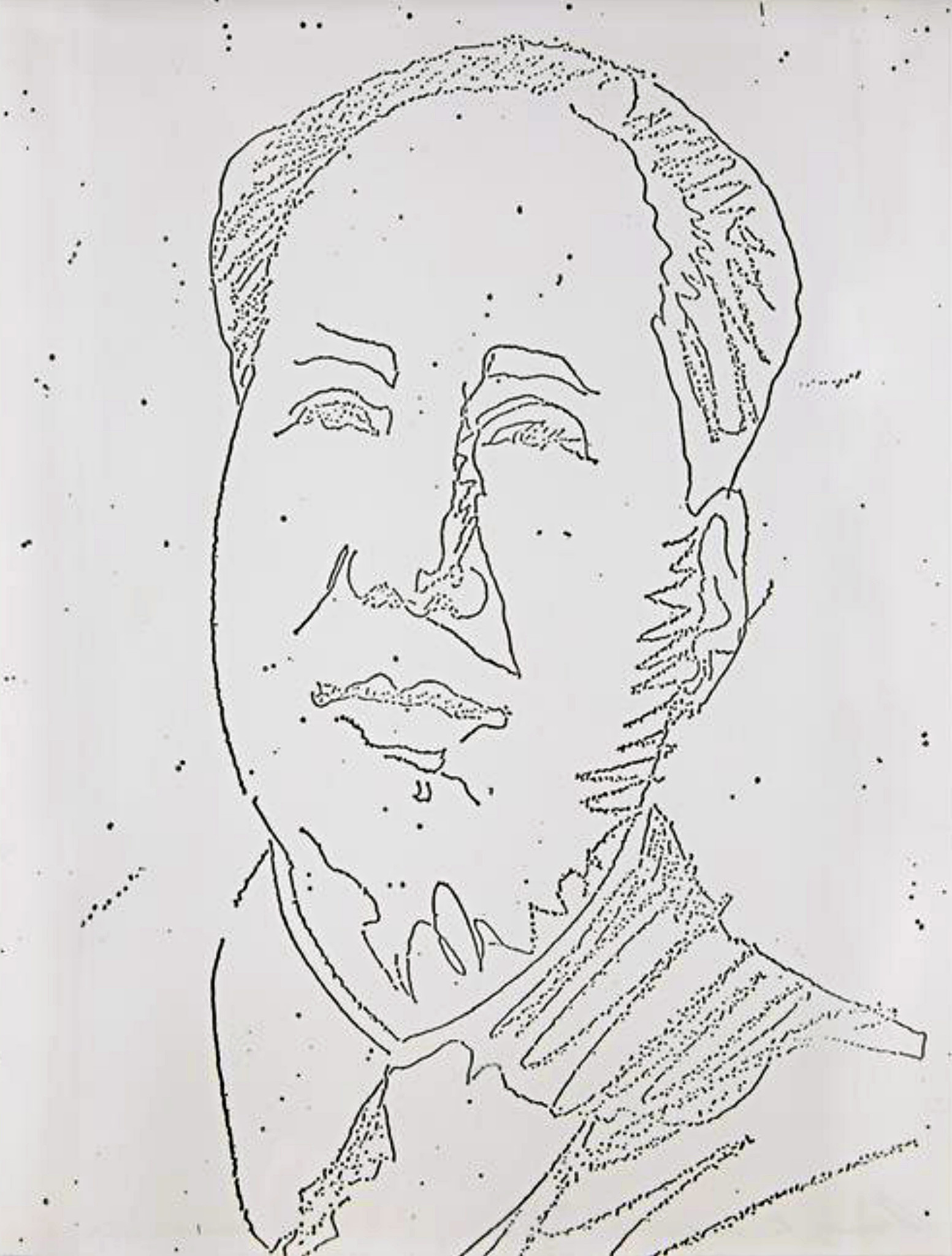 Andy Warhol, Mao from the New York Collection for Stockholm (F&S II. 89),  1973 Pigment print Sequential Xerox Print on Typewriter Paper. Pencil  signed and numbered by Andy Warhol (unique variant) - Alpha 137 Gallery