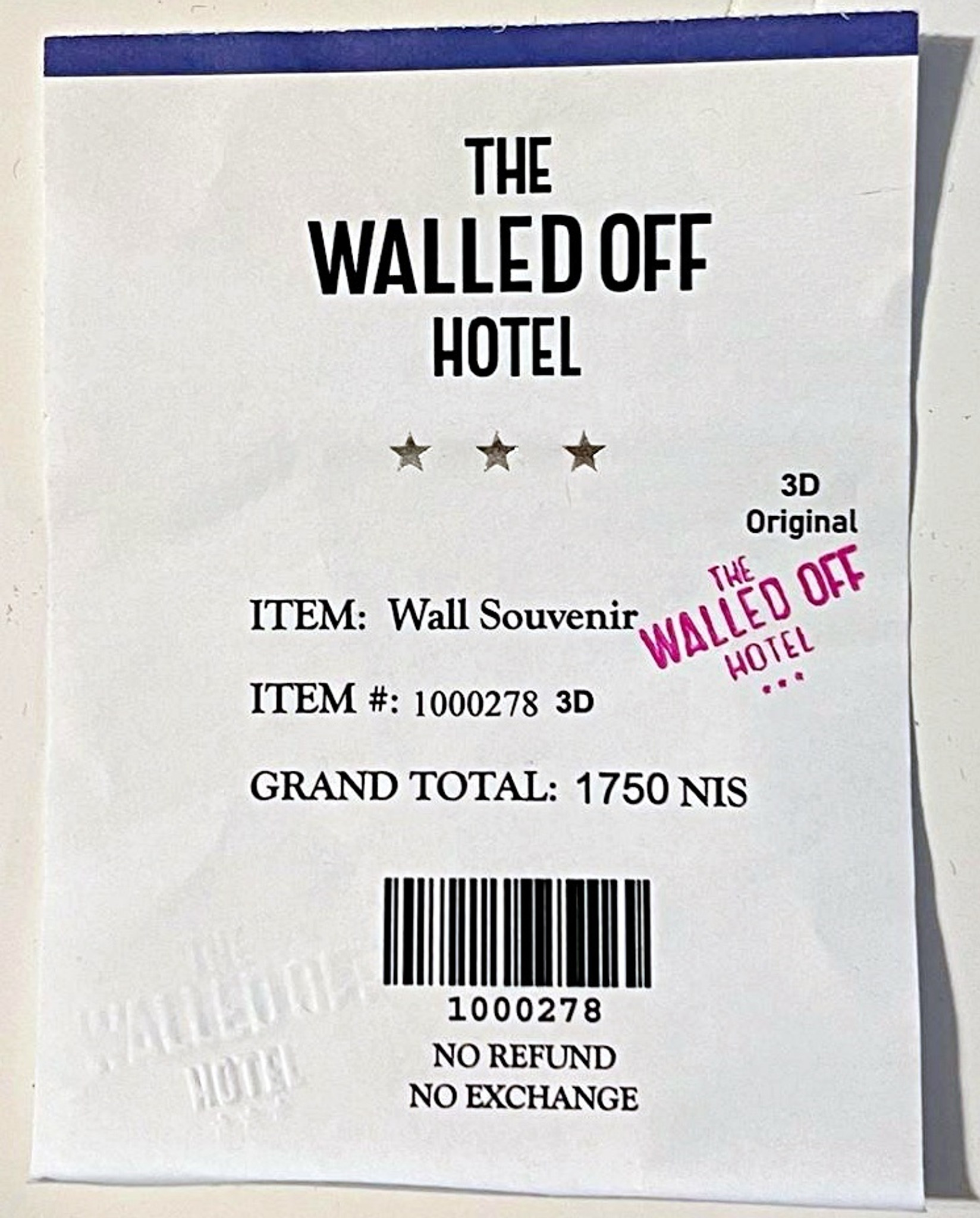 Banksy Walled Off Hotel Poster