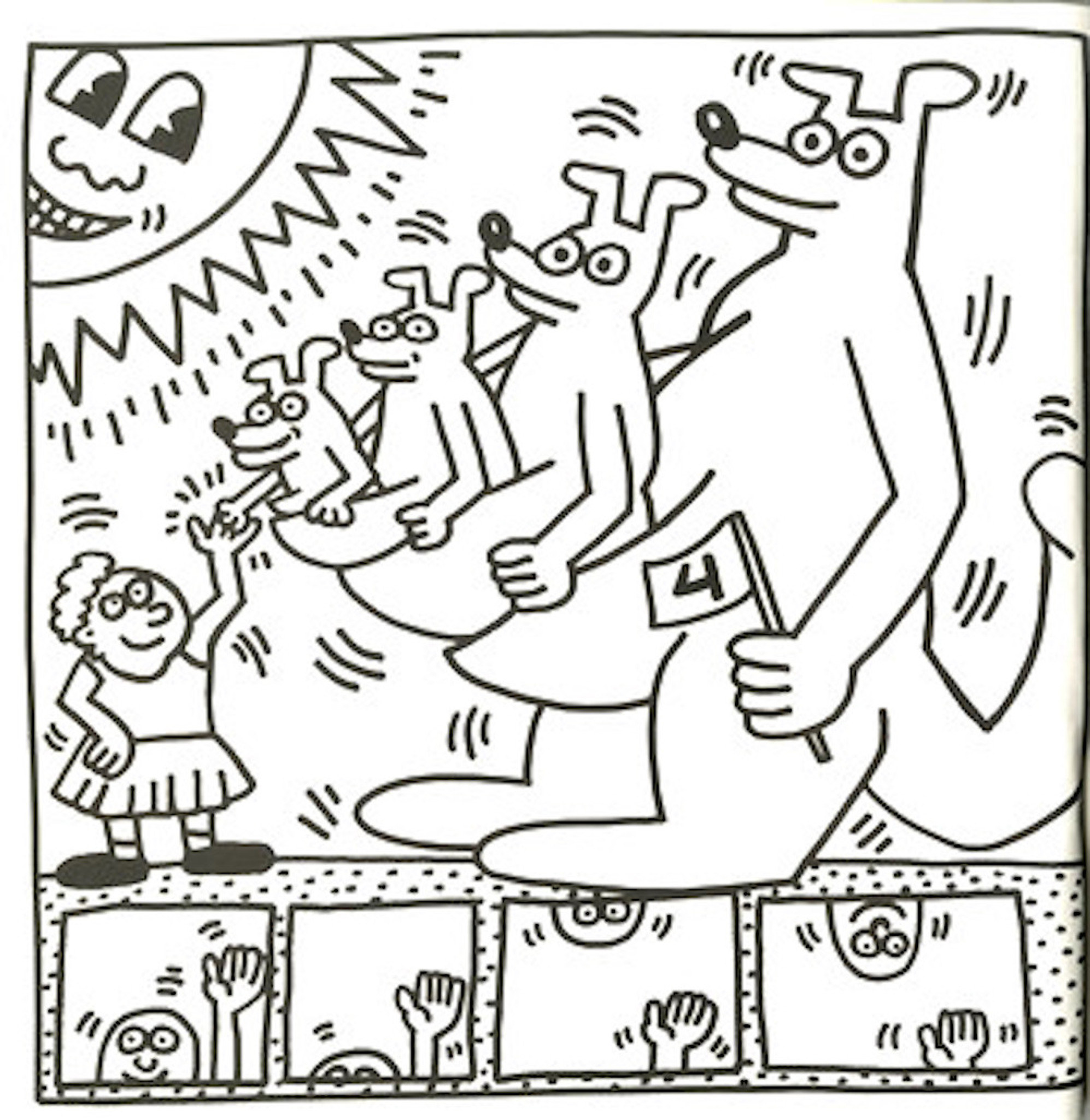 keith haring coloring pages for kids