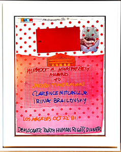 Robert Rauschenberg,  Human Rights Dinner, 1981