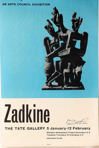Ossip Zadkine, Tate Gallery Exhibition, 1961 (hand signed by Ossip Zadkine) Ossip Zadkine, Tate Gallery Exhibition, 1961 (hand signed by Ossip Zadkine)