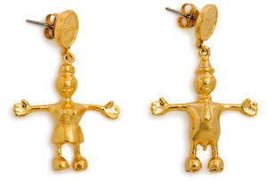 Tom Otterness, Gold-Plated Earrings, ca. 1995 Tom Otterness, Gold-Plated Earrings, ca. 1995