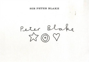 PETER BLAKE Unique Signed Original Drawing on his Private Watermarked Stationery