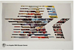 ROBERT RAUSCHENBERG Los Angeles 1984 Olympic Games (with Olympic Committee COA) 1982, Offset Lithograph on Parson's Diploma paper ROBERT RAUSCHENBERG Los Angeles 1984 Olympic Games (with Olympic Committee COA) 1982, Offset Lithograph on Parson's Diploma paper