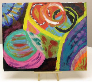 Rachel Doyon-Egosi Acrylic Painting Canvas Signed granddaughter Israeli artist