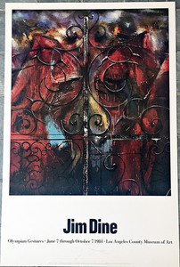 JIM DINE Olympian Gestures (Hand Signed) 1984, Limited Edition Silkscreen Poster. Hand signed. JIM DINE Olympian Gestures (Hand Signed) 1984, Limited Edition Silkscreen Poster. Hand signed.