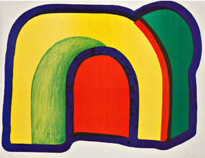 HOWARD HODGKIN Arch Composition with Red (Henck, 10) 1970, Lithograph in colors Arches paper