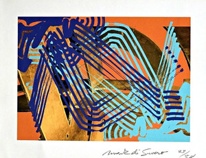 Mark di Suvero  Untitled Abstract Expressionist Print ca. 2010, Digital photo lithograph. Signed. Numbered. Unframed.