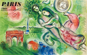 MARC CHAGALL Paris L' Opera Le Plafond, Romeo and Juliet at Place de la Concorde and Arc de Triomphe, 1965