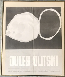  JULES OLITSKI Rare vintage Poindexter Gallery poster 1961, Offset Lithograph Poster. Framed.