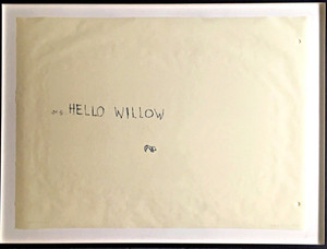 Tracey Emin, Hello Willow (unique work created for the daughter of Warhol Foundation agent Tim Hunt and author Tama Janowitz) 1997 Tracey Emin, Hello Willow (unique work created for the daughter of Warhol Foundation agent Tim Hunt and author Tama Janowitz) 1997