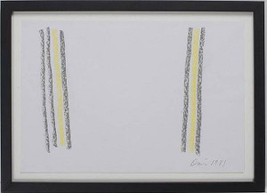 Washington Color School GENE DAVIS Original Signed Pastel Painting, Framed. Provenance: Collection of Jan Cowles