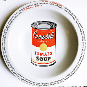 Mike Bidlo Not Warhol (Pappa Al Pomodoro - Il Toscanaccio - NYC) 2000, Limited Edition Ceramic Plate. Artist Signature Fired into Plate. Mike Bidlo Not Warhol (Pappa Al Pomodoro - Il Toscanaccio - NYC) 2000, Limited Edition Ceramic Plate. Artist Signature Fired into Plate.