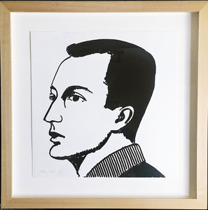 Alex Katz Frank O'Hara 2009, Aquatint and Photo Engraving. Hand Signed. Numbered. Framed by artist