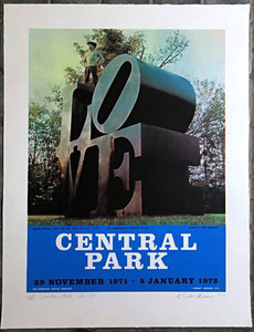 Robert Indiana LOVE Central Park 1971 Robert Indiana LOVE Central Park 1971