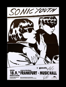 Raymond Pettibon and Kim Gordon, Sonic Youth at Frankfurt Music Hall (Hand Signed by both Raymond Pettibon and Kim Gordon) Raymond Pettibon and Kim Gordon, Sonic Youth at Frankfurt Music Hall (Hand Signed by both Raymond Pettibon and Kim Gordon)