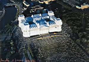 Christo, Wrapped Reichstag, Berlin (Hand Signed and Framed), ca. 1995 Christo, Wrapped Reichstag, Berlin (Hand Signed and Framed), ca. 1995