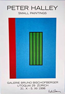 Peter Halley, Small Paintings, Galerie Bruno Bischofberger, 1998 (Hand Signed by Peter Halley) Peter Halley, Small Paintings, Galerie Bruno Bischofberger, 1998 (Hand Signed by Peter Halley)
