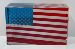 Jan Mares, Glass American Flag Sculpture Jan Mares, Glass American Flag Sculpture