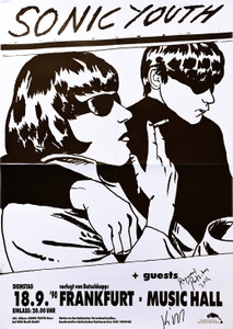Raymond Pettibon, Kim Gordon, Sonic Youth at Frankfurt Music Hall (Hand Signed by both Raymond Pettibon and Kim Gordon), 1990-2016 Raymond Pettibon, Kim Gordon, Sonic Youth at Frankfurt Music Hall (Hand Signed by both Raymond Pettibon and Kim Gordon), 1990-2016