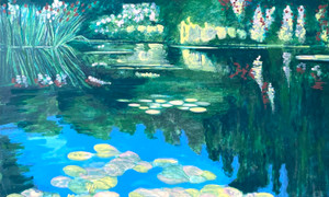 Diane Burko, Lily Pond at Giverny, 1990