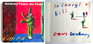 David Hockney, Hockney Paints the Stage (Hand signed and inscribed with doodle of French flag and embellishments), 1983 David Hockney, Hockney Paints the Stage (Hand signed and inscribed with doodle of French flag and embellishments), 1983