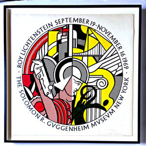 Roy Lichtenstein, Limited Edition 1960s Guggenheim Museum Pop Art poster (pencil signed and inscribed to Robin by Roy Lichtenstein), 1969 Roy Lichtenstein, Limited Edition 1960s Guggenheim Museum Pop Art poster (pencil signed and inscribed to Robin by Roy Lichtenstein), 1969
