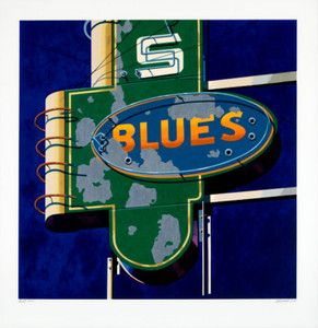 Robert Cottingham, Blues, from the American Signs Portfolio (hand signed by Robert Cottingham), 2009 Robert Cottingham, Blues, from the American Signs Portfolio (hand signed by Robert Cottingham), 2009