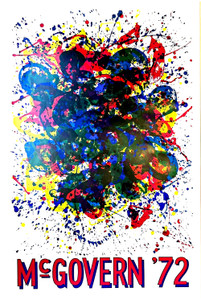 Sam Francis, Sam Francis McGovern '72 Poster (Hand signed by Sam Francis), 1972 Sam Francis, Sam Francis McGovern '72 Poster (Hand signed by Sam Francis), 1972