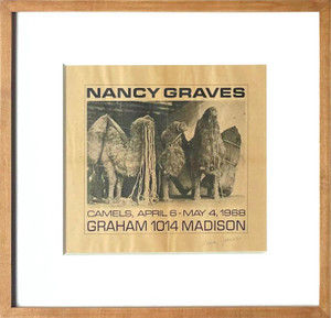 Nancy Graves, Original Graham Gallery poster (hand signed by Nancy Graves), 1968 Nancy Graves, Original Graham Gallery poster (hand signed by Nancy Graves), 1968