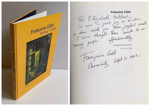Françoise Gilot, Painting-Malerei, hand signed and warmly inscribed to renowned actress, 2003 Françoise Gilot, Painting-Malerei, hand signed and warmly inscribed to renowned actress, 2003