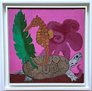 Hunt Slonem, Sea Turtle and Sea Horse, 1980 Hunt Slonem, Sea Turtle and Sea Horse, 1980