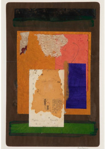 Henry Rayburn, Table 2, Couple 1 (unique framed collage by beloved Texas artist), 1995 Henry Rayburn, Table 2, Couple 1 (unique framed collage by beloved Texas artist), 1995