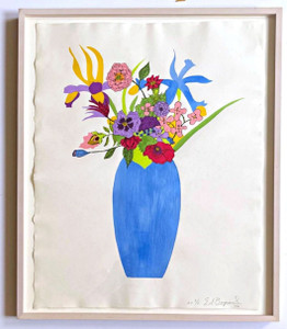 Ed Baynard, Blue Vase on Antique Paper, 2002 Ed Baynard, Blue Vase on Antique Paper, 2002