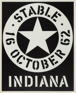 Robert Indiana, Vintage Stable Gallery exhibition poster (hand signed), 1962 Robert Indiana, Vintage Stable Gallery exhibition poster (hand signed), 1962