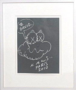 KAWS, Original Cloud Drawing (Hand signed and inscribed to Tim), 2010