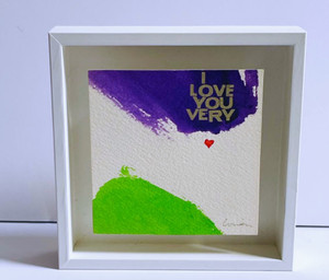 Sister Corita Kent, I Love You Very, unique watercolor, ca. 1975 Sister Corita Kent, I Love You Very, unique watercolor, ca. 1975