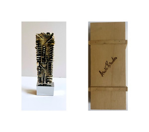 Arnaldo Pomodoro - "Scultura", with official Authentication card, 1982