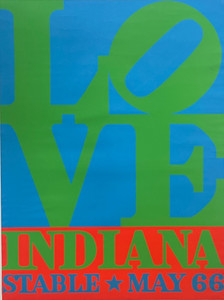 LOVE 19th Single サイン入りポスター Robert Indiana, LOVE, for historic 1966 Stable Gallery Show (Hand