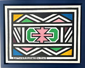 Esther Mahlangu - Untitled Ndebele Abstract painting, 2011