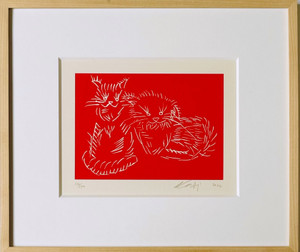 Ai Weiwei - Cats (Red), 2022