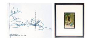 Art Card: Richard Hambleton, Urban Painting (Hand Signed and inscribed to CBS photographer), 1983
