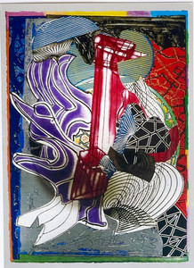 Art Card: Frank Stella The Fossil Whale, 1992 From Moby Dick Series (Hand Signed by Frank Stella), 1993