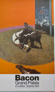 Francis Bacon - original vintage exhibition poster of Study for Bullfight No. 1 at Grand Palais in Paris, 1972