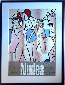 Roy Lichtenstein - Nudes, Leo Castelli Gallery (Hand signed and inscribed), 1994