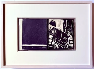 Tracey Emin - "85 is Going to Be the Best Year Yet": Early original woodcut with handwritten signed Christmas greeting, 1984