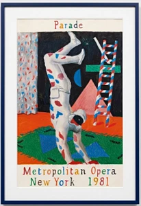 David Hockney - PARADE for the Metropolitan Opera (Hand Signed by David Hockney), from the estate of Paul Bartel, 1981