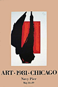 Robert Motherwell, ART CHICAGO LITHOGRAPHIC POSTER, 1981 Robert Motherwell, ART CHICAGO LITHOGRAPHIC POSTER, 1981